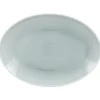 Plat ovale bleu porcelaine vitrifiée 36 cm Vintage - RAK Best