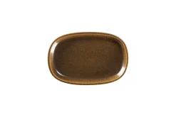 Plat ovale bronze porcelaine vitrifiée 23 cm stone Ease - RAK Best