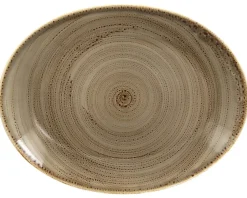 RAK Plat ovale brun porcelaine vitrifiée 36 cm Twirl Sale