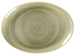 Plat ovale Emerald porcelaine vitrifiée 32 cm stone Spot - RAK