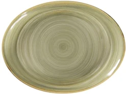 RAK Plat ovale Emerald porcelaine vitrifiée 36 cm stone Spot