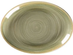 RAK Plat ovale Emerald porcelaine vitrifiée 21 cm stone Spot Hot