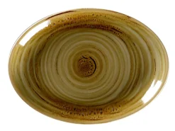 Plat ovale Garnet porcelaine vitrifiée 21 cm stone Spot - RAK Sale