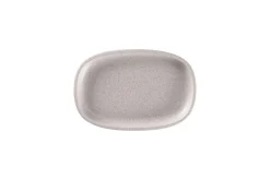Plat ovale gris porcelaine vitrifiée 23 cm stone Ease - RAK Sale