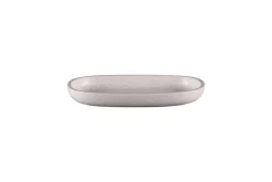 Plat ovale gris porcelaine vitrifiée 23 cm stone Ease - RAK Sale