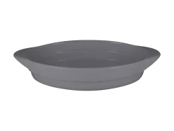 Plat ovale gris porcelaine vitrifiée 37x21 cm Chefs Fusion - RAK Outlet
