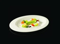 Plat ovale ivoire porcelaine vitrifiée 36,2 cm Giro - RAK Hot