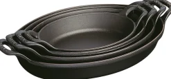 Plat ovale noir fonte d'acier 32 cm - STAUB Discount