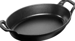 STAUB Plat ovale noir fonte d'acier 24 cm Outlet
