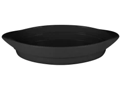 RAK Plat ovale noir porcelaine vitrifiée 45,3x25 cm Chefs Fusion Outlet