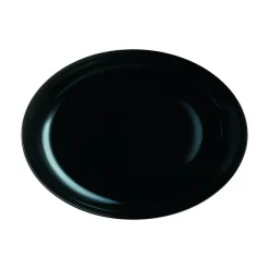 Plat ovale ovale noir verre trempé 33 cm Diwali - LUMINARC New