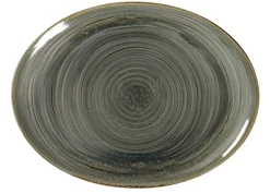 RAK Plat ovale Peridot porcelaine vitrifiée 36 cm stone Spot Outlet
