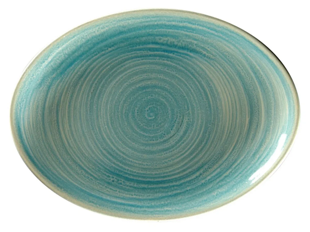 Plat ovale Saphire porcelaine vitrifiée 26 cm stone Spot - RAK Sale