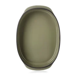 REVOL Plat ovale vert porcelaine culinaire 34 cm  Caractère Outlet