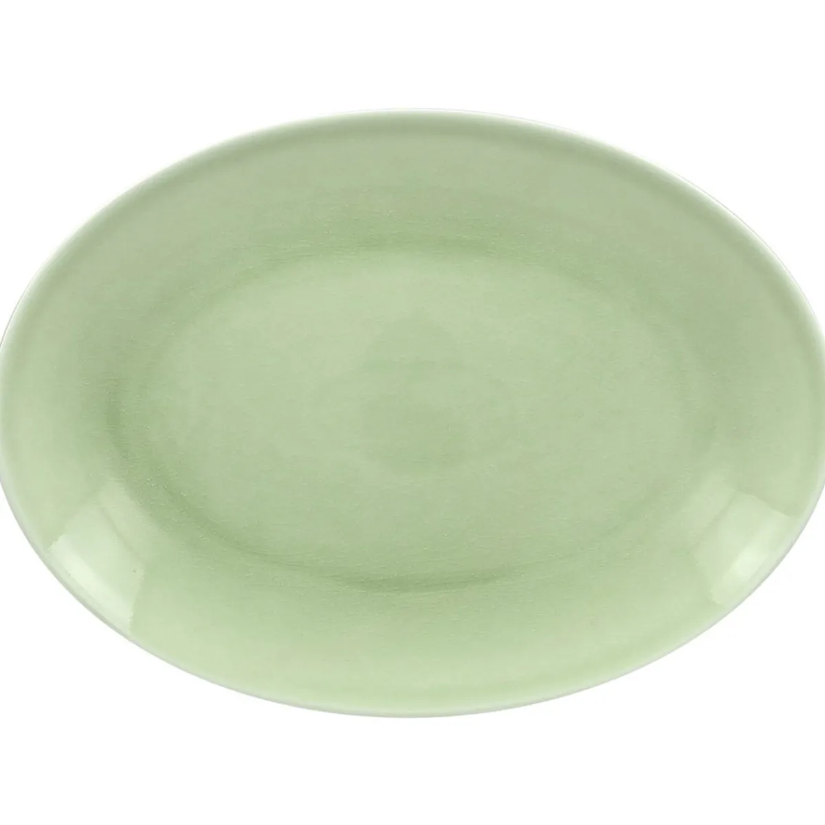 RAK Plat ovale vert porcelaine vitrifiée 36 cm Vintage Hot