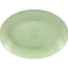 Plat ovale vert porcelaine vitrifiée 32 cm Vintage - RAK Best