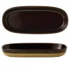 Plat à partager rectangulaire brun porcelaine vitrifiée 23 cm Emerge Cinnamon - CHURCHILL