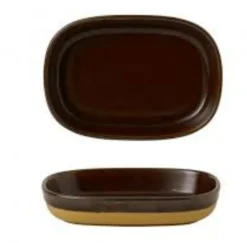 Plat à partager rectangulaire brun porcelaine vitrifiée 17 cm Emerge Cinnamon - CHURCHILL Clearance