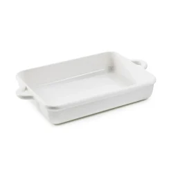 Plat pour induction rectangulaire Blanc albâtre porcelaine culinaire 34x25 cm Bombance - REVOL Outlet