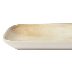 Plat rectangulaire beige grès émaillé 28 cm Sahara - ACCOLADE New