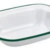 Aucune Plat rectangulaire blanc acier émaillé 18 cm Discount
