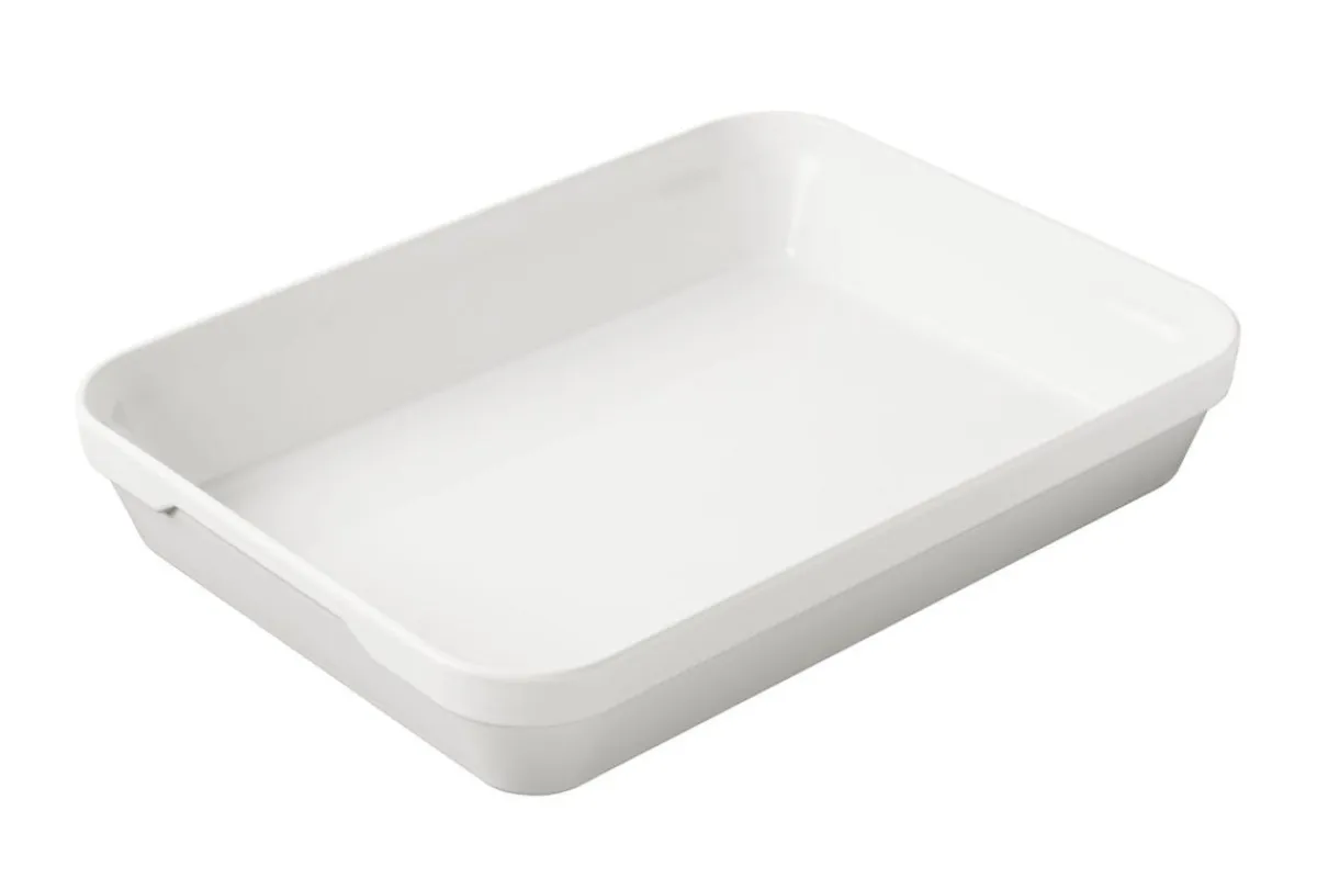 Plat rectangulaire blanc porcelaine culinaire 40x29,5 cm Les Essentiels - REVOL Discount