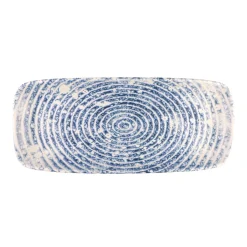 Plat rectangulaire bleu grès émaillé 28 cm Ice - ACCOLADE Clearance
