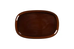 RAK Plat rectangulaire cuivre porcelaine vitrifiée 30,2 cm stone Ease Hot
