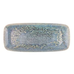 ACCOLADE Plat rectangulaire gris grès émaillé 28 cm Tropic Best