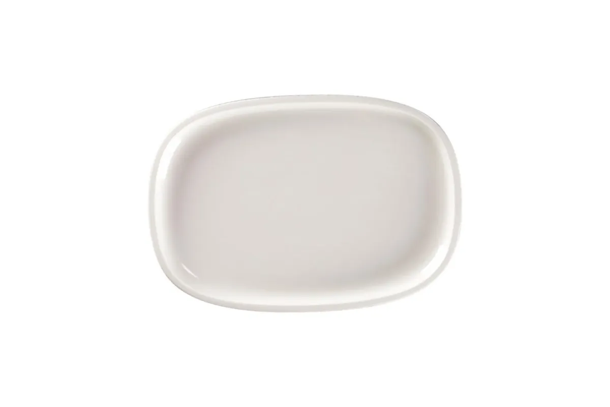 Plat rectangulaire gris porcelaine vitrifiée 26,1 cm stone Ease - RAK Sale