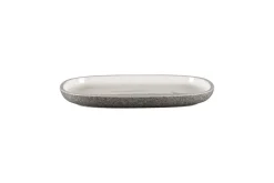 Plat rectangulaire gris porcelaine vitrifiée 26,1 cm stone Ease - RAK Sale