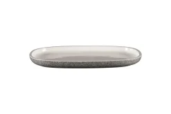 Plat rectangulaire gris porcelaine vitrifiée 30,2 cm stone Ease - RAK Discount