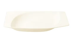 Plat rectangulaire ivoire porcelaine vitrifiée 20x12,8 cm Mazza - RAK Hot