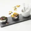 Plat rectangulaire noir porcelaine culinaire 25x12 cm Basalt - REVOL New