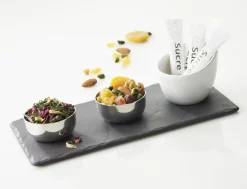 Plat rectangulaire noir porcelaine culinaire 25x12 cm Basalt - REVOL New
