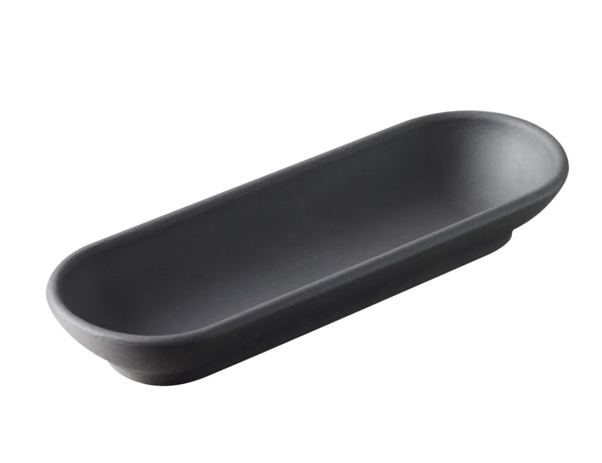 REVOL Plat rectangulaire noir porcelaine culinaire 15 cm Solid Discount