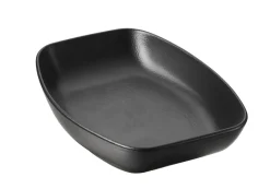 Plat rectangulaire noir porcelaine culinaire 20,7 cm Club - REVOL Hot