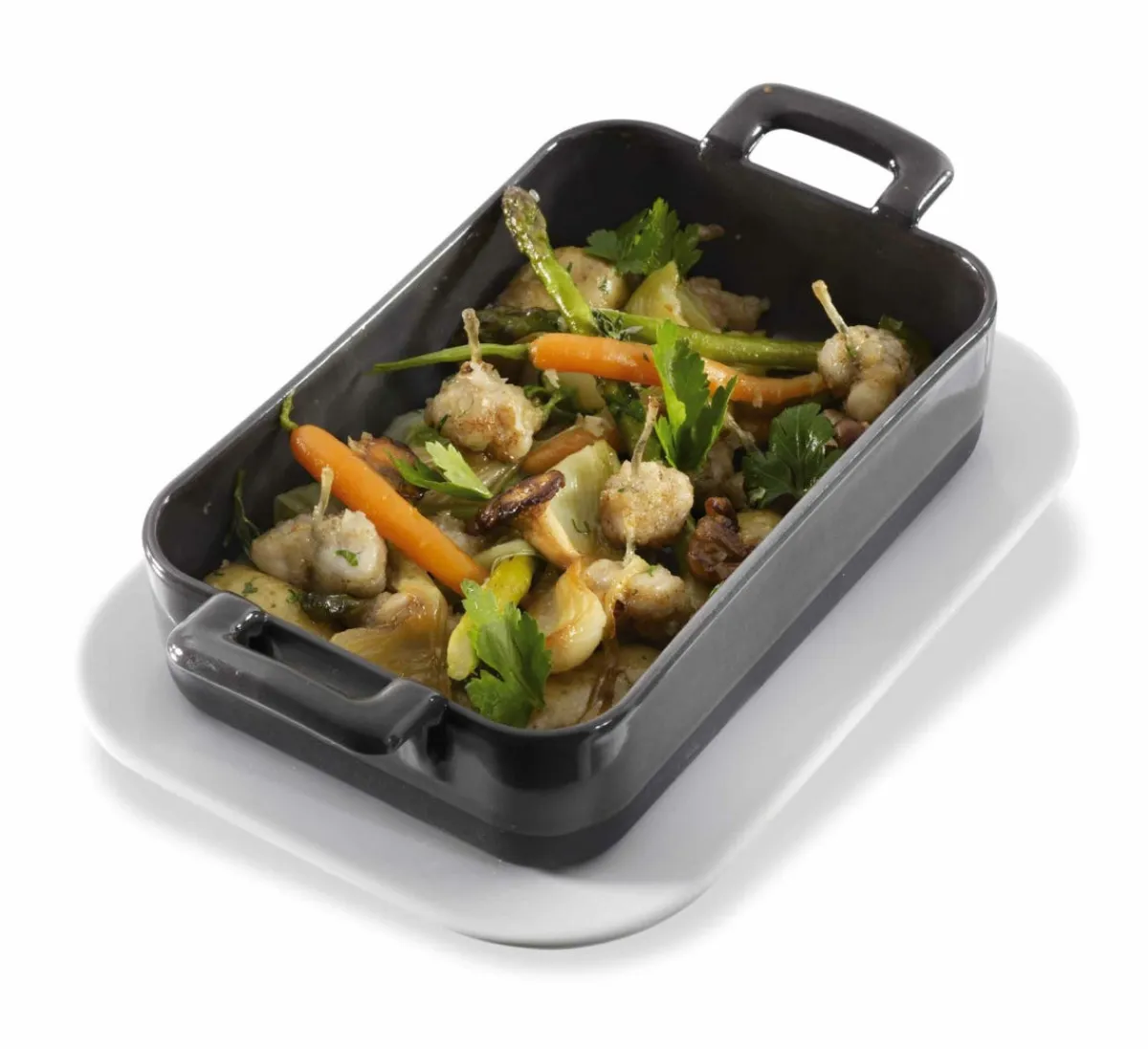 Plat rectangulaire noir porcelaine culinaire 16x11 cm Belle Cuisine - REVOL Sale