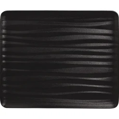 Plat rectangulaire noir porcelaine 32,5 cm Shared - RAK Hot
