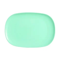 Plat rectangulaire turquoise verre opal 35 cm Diwali - LUMINARC Sale