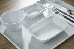 Plat régithermie rond blanc porcelaine 19,1 cm Vitalia - ESSENTIALS COLLECTION New