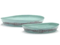 SERAX Plat rond azure swirl - stripes rouge grès émaillé Ø 30 cm Feast By Ottolenghi Sale