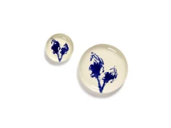 Plat rond blanc artichaut bleu grès émaillé Ø 11,5 cm Feast By Ottolenghi - SERAX Hot