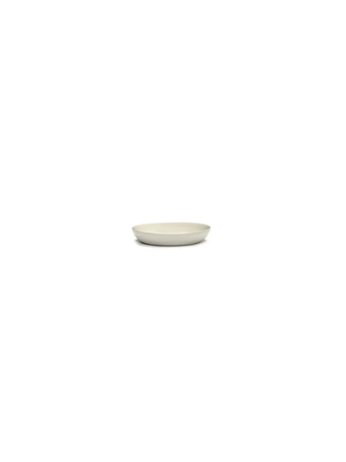 SERAX Plat rond blanc swirl - stripes bleu grès émaillé Ø 11,5 cm Feast By Ottolenghi