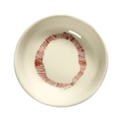 Plat rond blanc swirl - stripes rouge grès émaillé Ø 7,5 cm Feast By Ottolenghi - SERAX Clearance