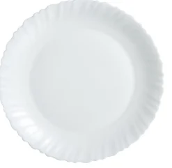 Plat rond blanc verre opal Ø 30 cm Feston - LUMINARC Clearance