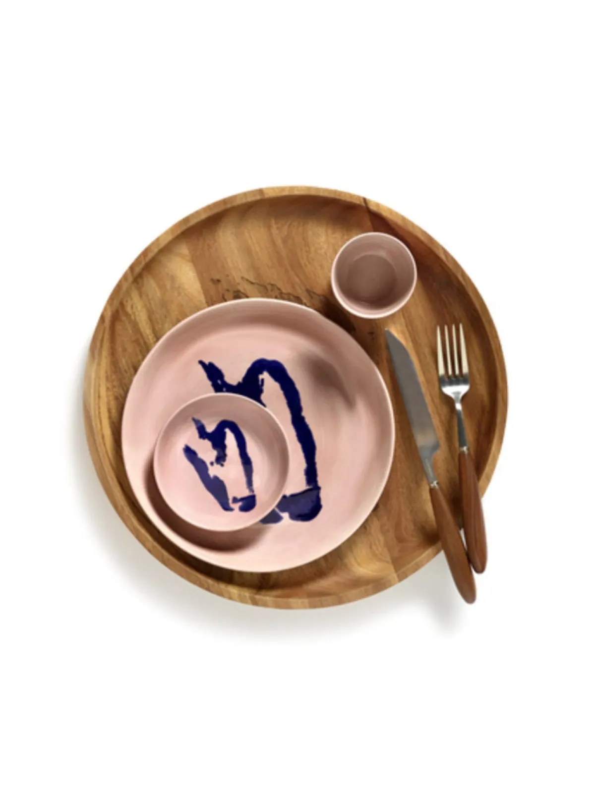 Plat rond delicious pink poivron bleu grès émaillé Ø 11,5 cm Feast By Ottolenghi - SERAX Clearance