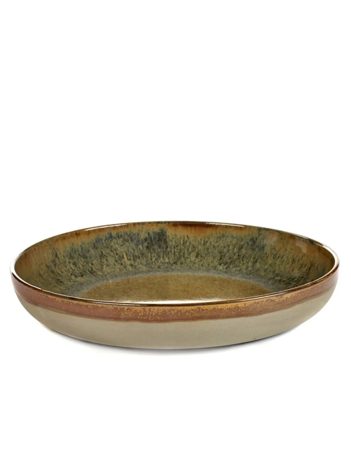 SERAX Plat rond gris grès émaillé Ø 32 cm Surface Clearance