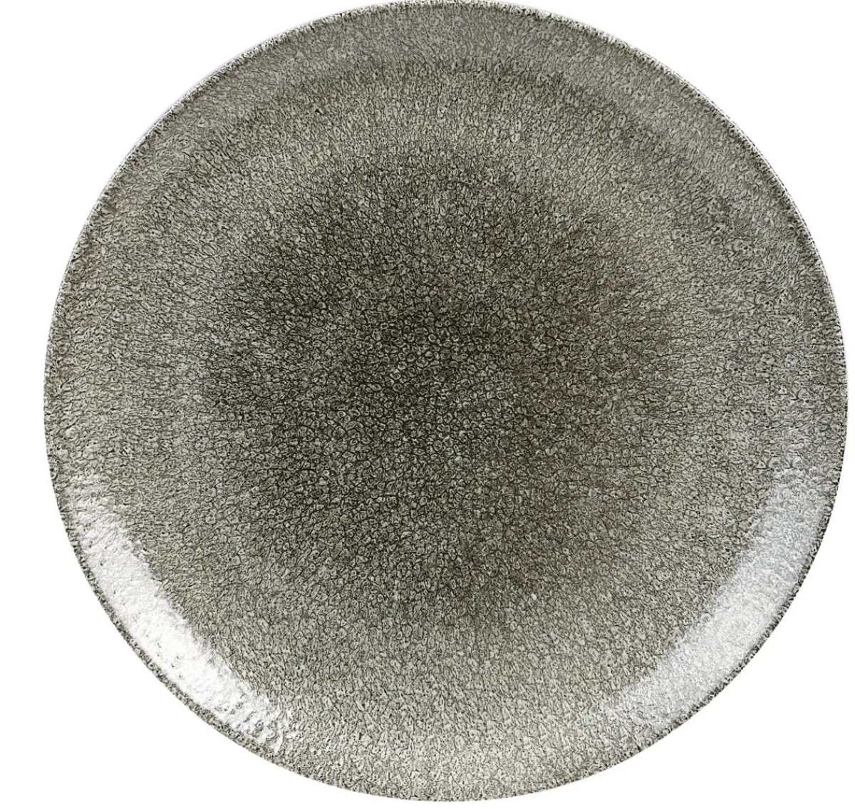 CHURCHILL Plat rond noir porcelaine vitrifiée Ø 28,8 cm Raku Quartz Sale