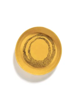 SERAX Plat rond sunny yellow - points noirs grès émaillé Ø 30 cm Feast By Ottolenghi Best